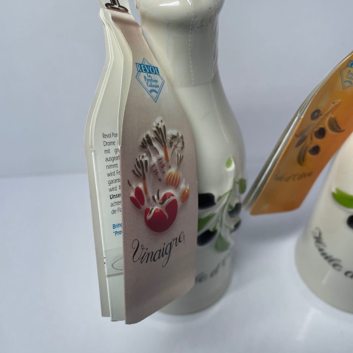  France revol company PROVENCE vinegar & olive oil bottle 2. bottle ceramics 