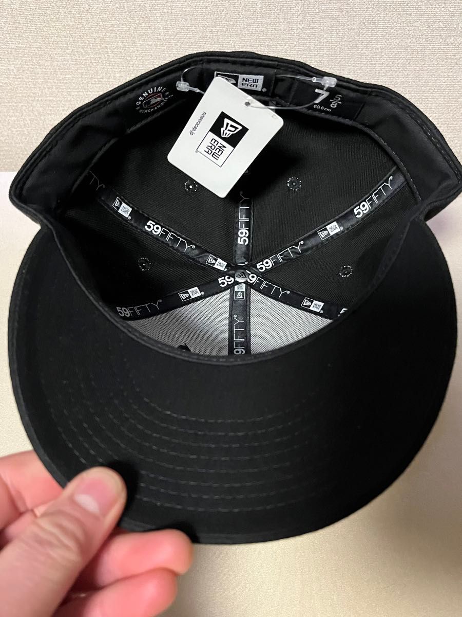 ※値下げ★送料込【未使用】NEW ERA ニューエラ キャップ PC 59FIFTY Pre-Curved ヤンキース 黒×白