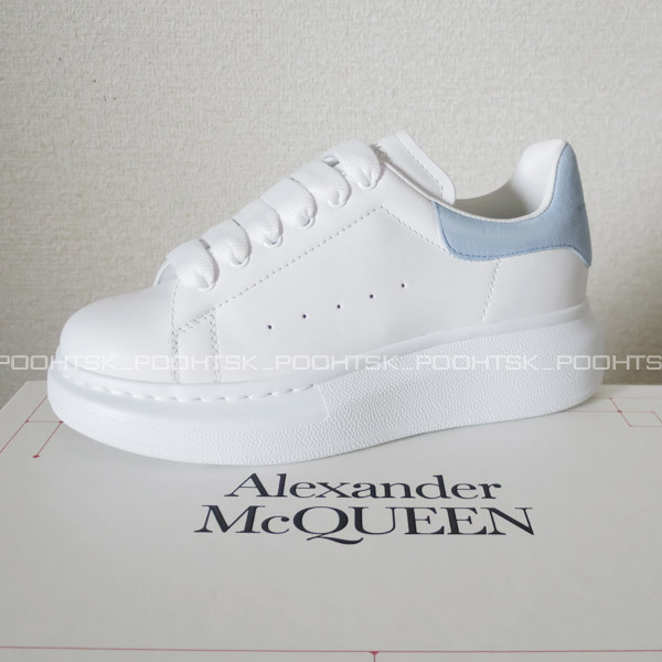 ALEXANDER McQUEEN KIDSアレキサンダー マックイーン キッズLARRYカーフレザー ロゴ オーバーサイズ ローカット スニーカー シューズ26/32_画像1