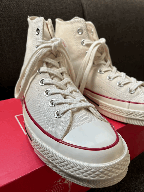 ★ 旧仕様 未使用 CONVERSE chuck Taylor コンバース チャックテイラー ct70 HI ハイカット US8 26.5cm  PARCHMENT 生成り ★