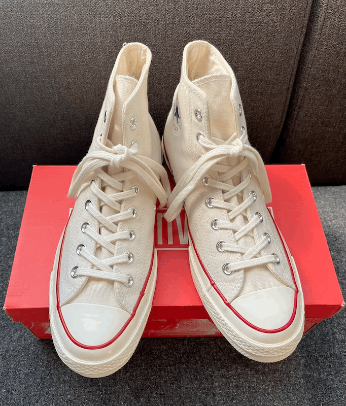 ★ 旧仕様 未使用 CONVERSE chuck Taylor コンバース チャックテイラー ct70 HI ハイカット US8 26.5cm  PARCHMENT 生成り ★