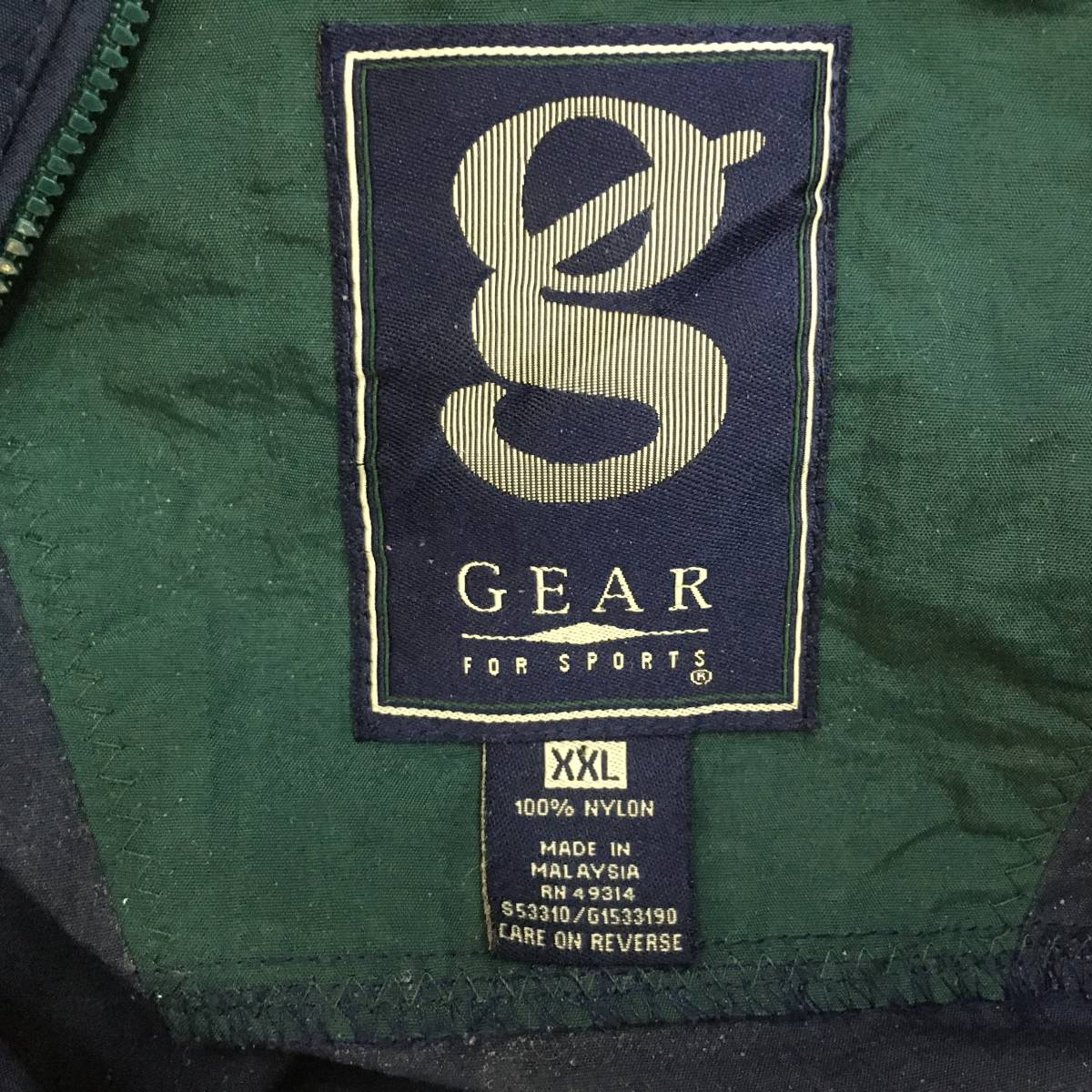 アメリカ輸入古着 中古 GEAR FOR SPORTS ナイロンジャケット メンズXXL 大きいサイズ 紺ネイビー アウター ジャンパー ブルゾン 送料無料_画像7