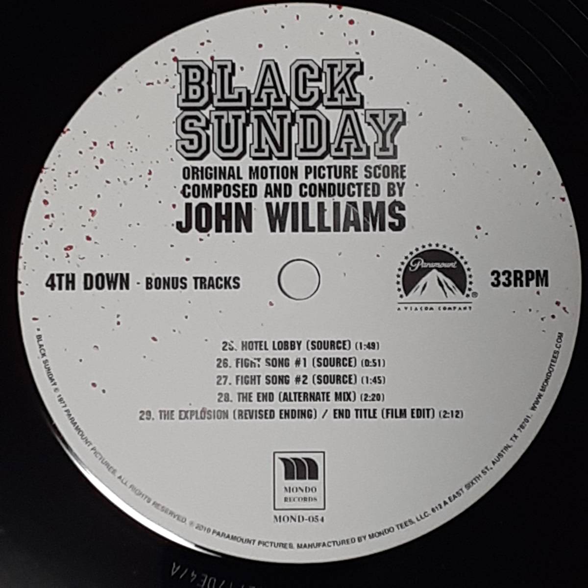 ブラック・サンデー（1977） Black Sunday／ジョン・ウィリアムス John Williams／ジョン・フランケンハイマー／米ＬＰ・２枚組_画像7