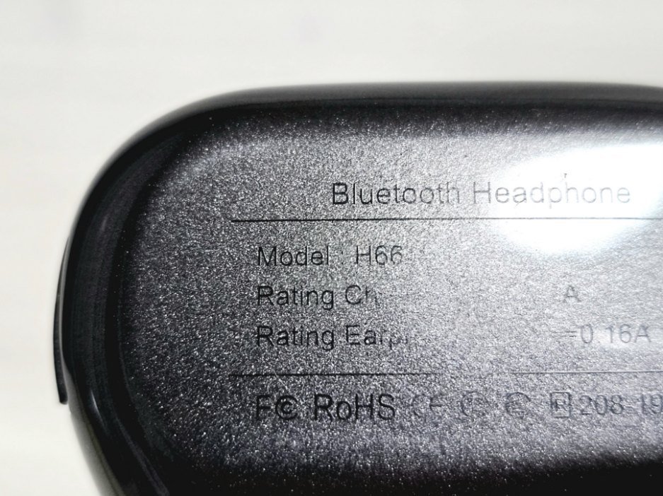 ワイヤレスイヤホン H66 コードレス 充電式 Bluetooth コンパクトサイズ 簡単操作 デジタル ディスプレイ付き_画像7