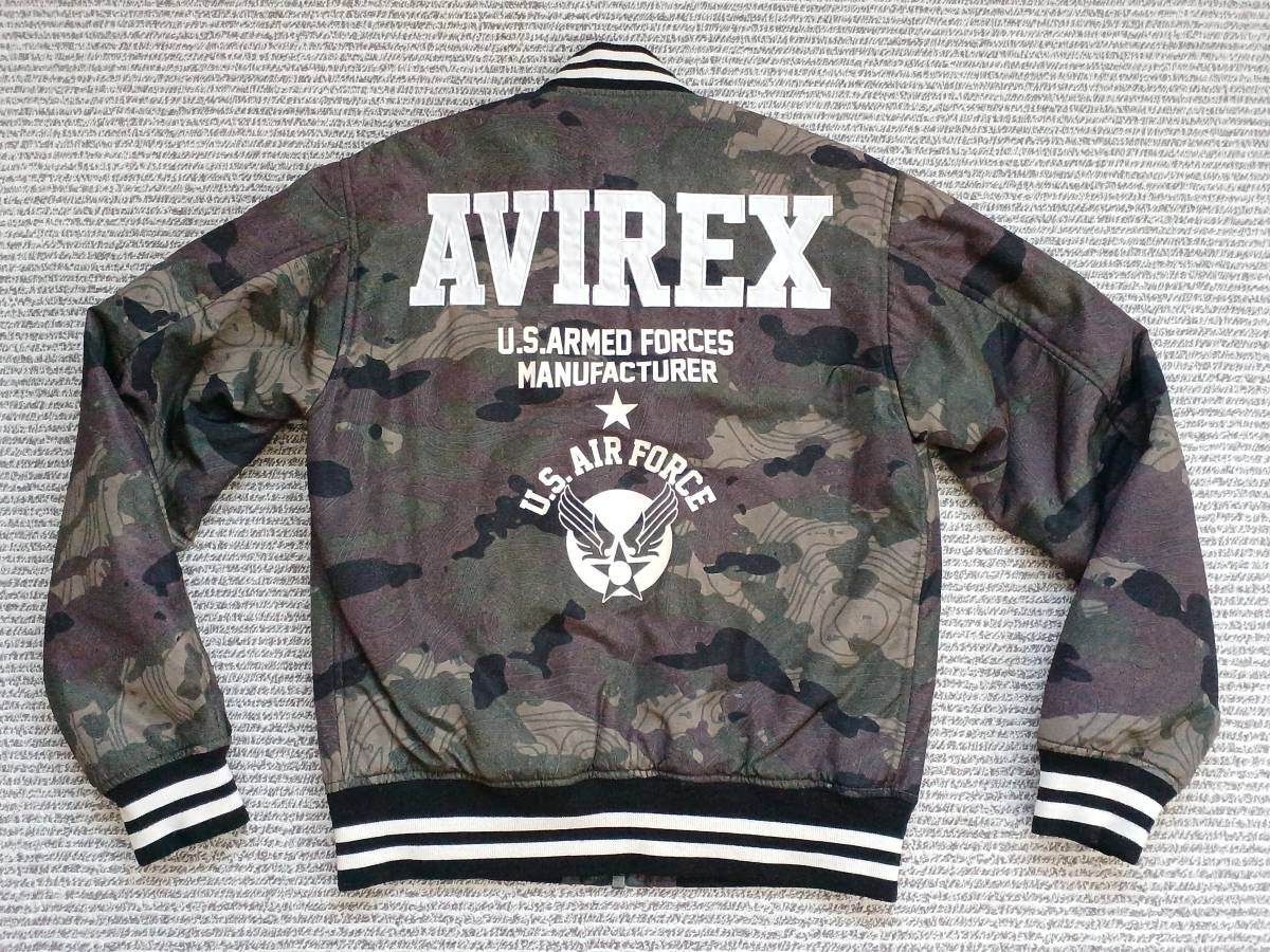 美品 アヴィレックス 40周年記念モデル Mサイズ　AVIREX 40th Anniversary　MA-1 フライトジャケット ジャンパー スタジャン ブルゾン_画像6