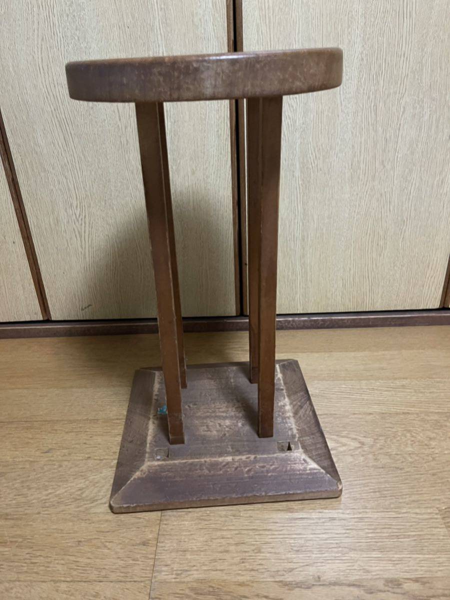 組紐 丸台 組紐台 木製※上部直径25cm、底部25.3×25.7cm、高さ44.2cm くみひも _画像4