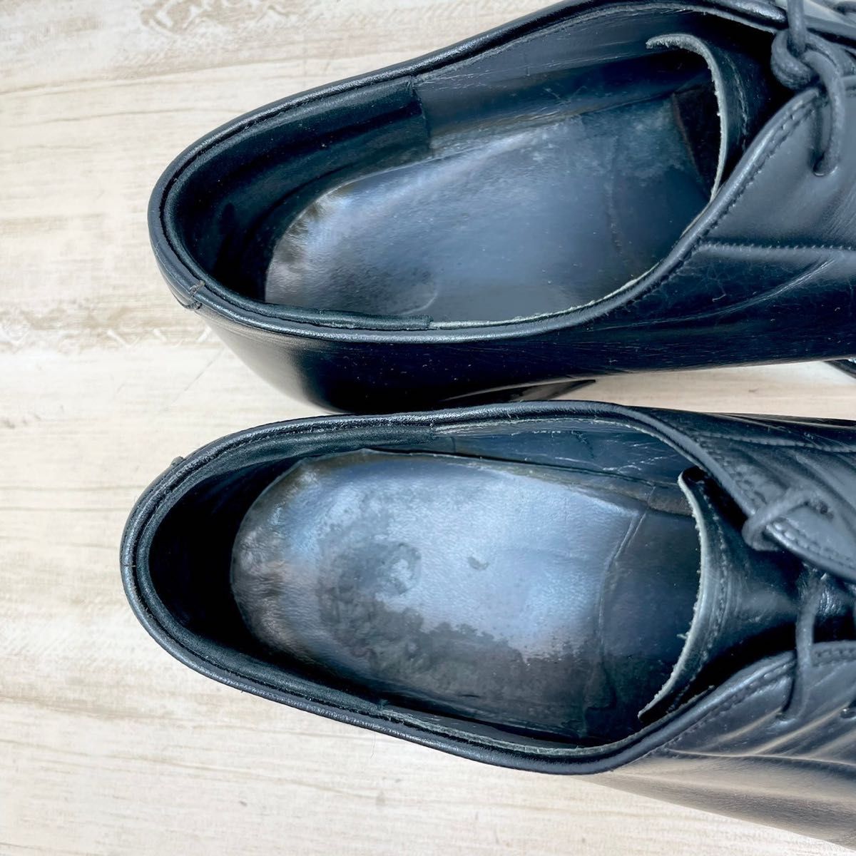 【メンズブランド革靴】ジョンストンアンドマーフィー　25.0cm プレーントゥ　黒ビジネスシューズ　 レザーシューズ