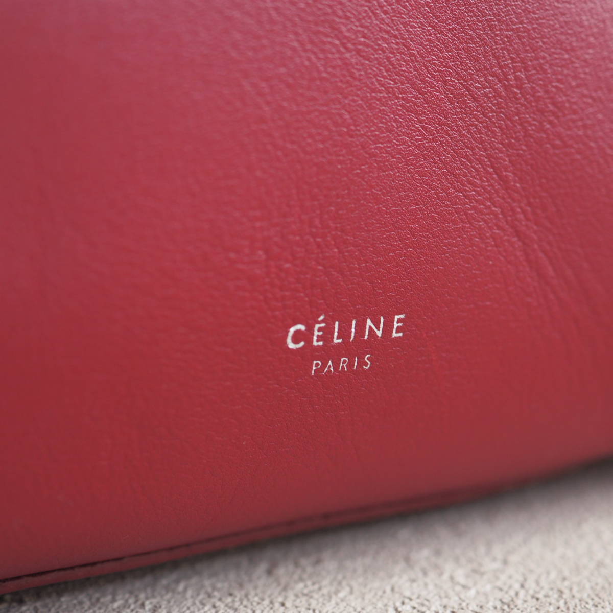 未使用極美品★ セリーヌ CELINE ビッグバッグ スモール 2way ハンドバッグ トートバッグ ショルダーバッグ レザー 赤 レッド ブランド ◆