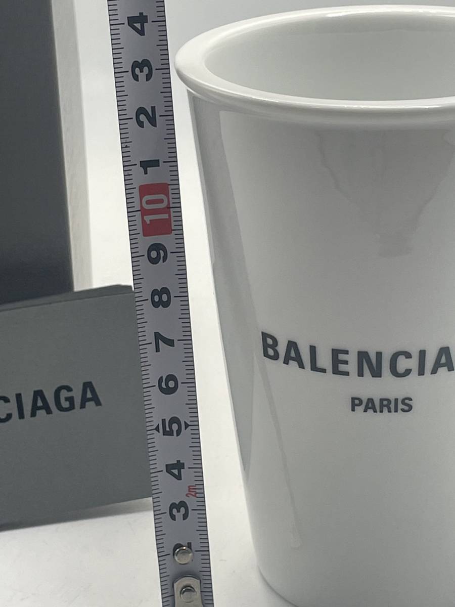 【1497】 BALENCIAGA バレンシアガ 　ロゴ コップ カップ 蓋付き 食器 　タンブラー ホワイト　CITIES コーヒーカップ_画像6