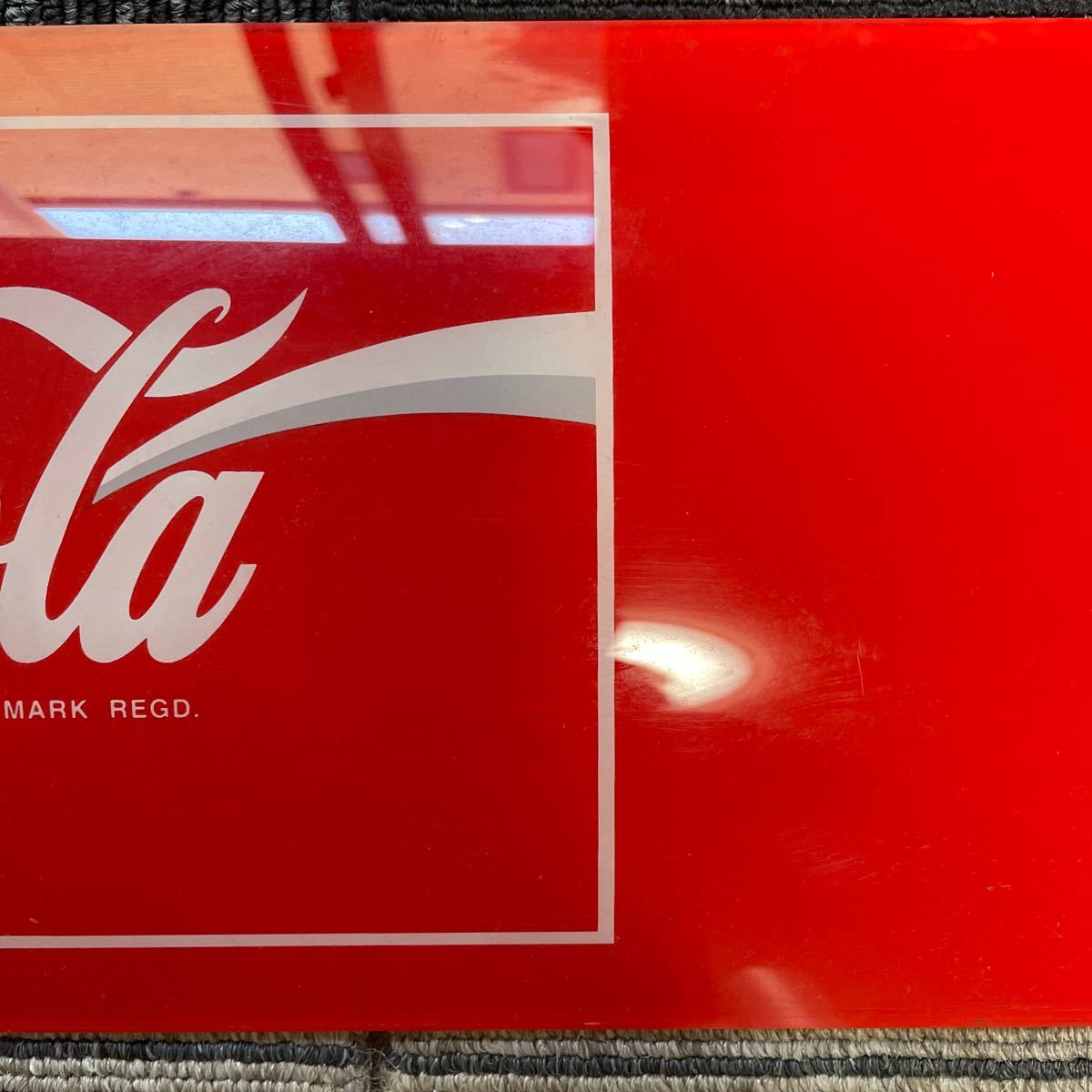 ステッカー 看板 Cola Coca コカ コーラ アンティーク　プラスチック看板_画像5