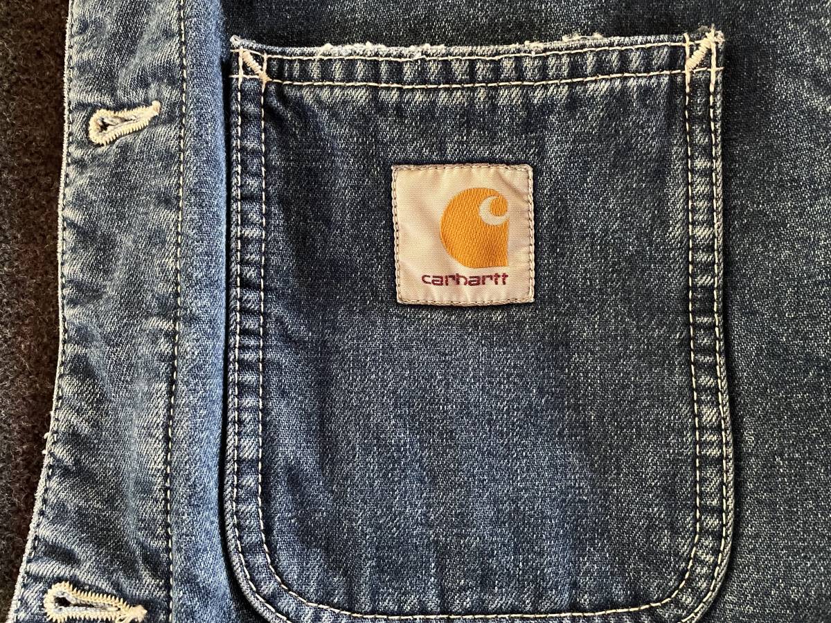 carhartt カーハート デニム カバーオール 裏地ブランケット_画像5