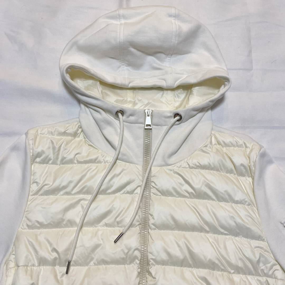 美品】MONCLER モンクレール ハイブリッドダウンパーカー 白 M｜Yahoo