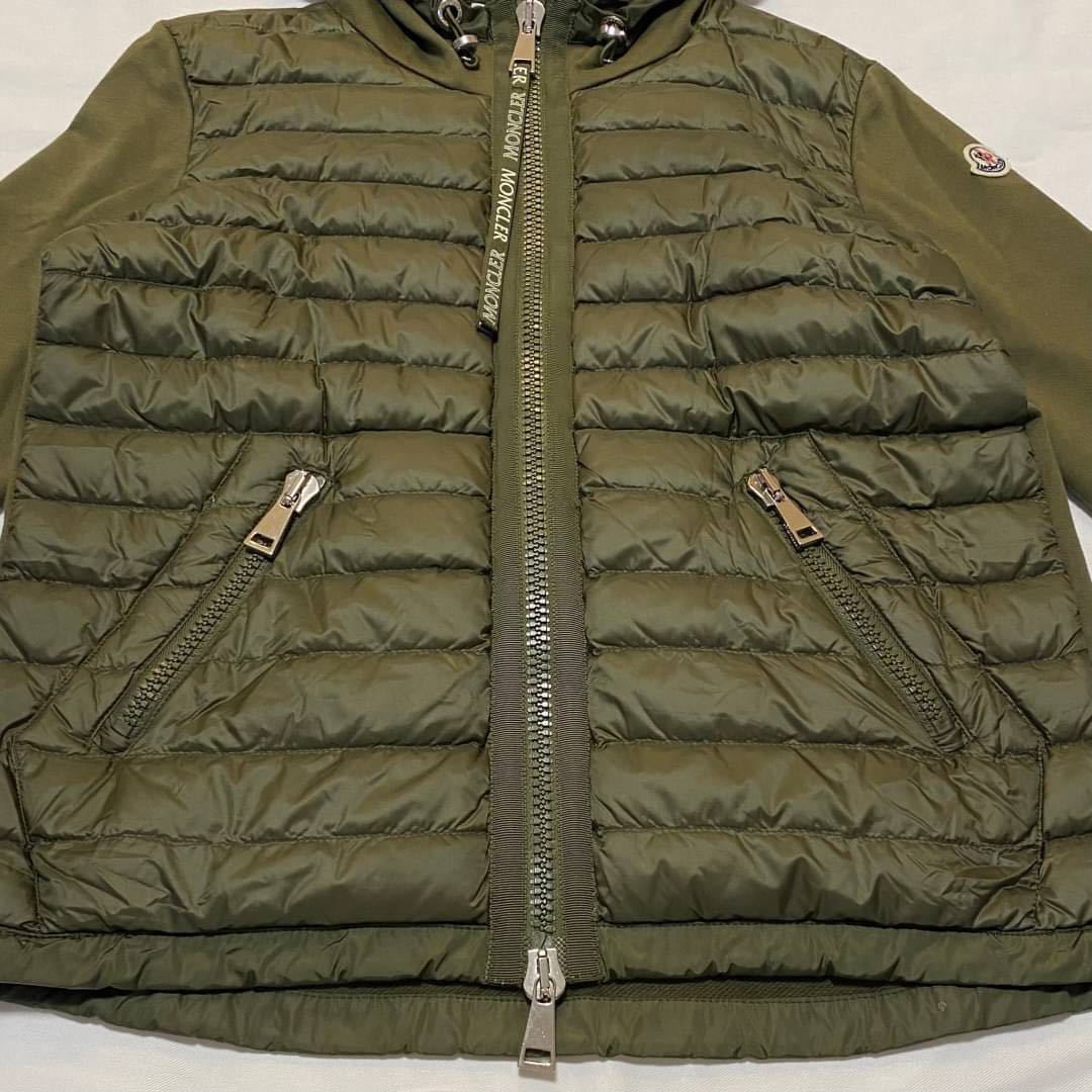 【美品最安値】MONCLER モンクレール ダウン　フードパーカー　カーキ　XS_画像4