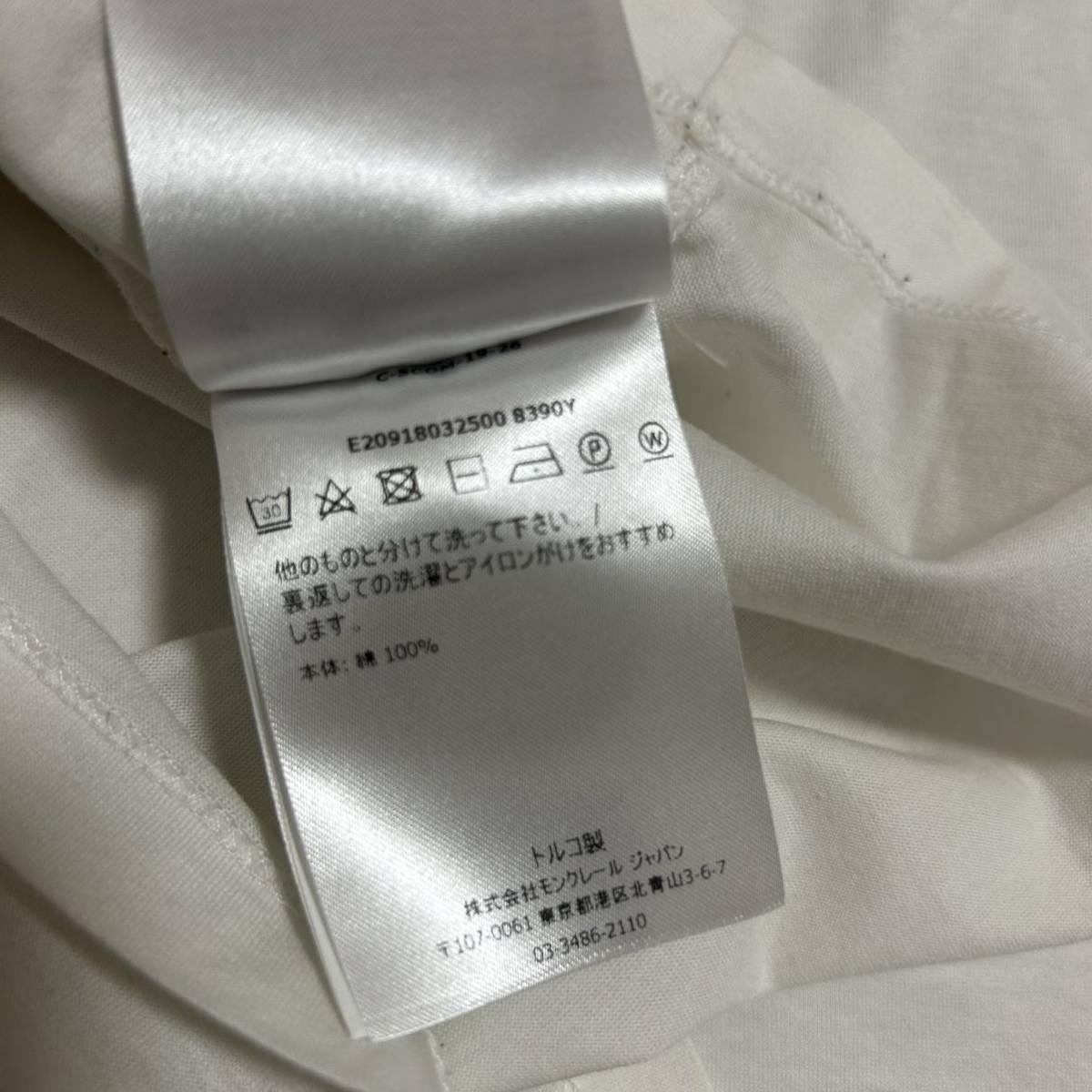 【最安値】MONCLER モンクレール ダブルワッペン 白 半袖 TシャツXLの画像4