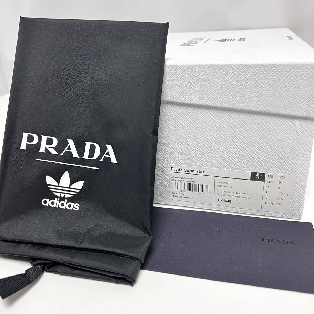 27 5cm 新品 PRADA × adidas スーパースター Prada Superstar 27 5cm 新品 PRADA × adidas スーパースター Prada Superstar