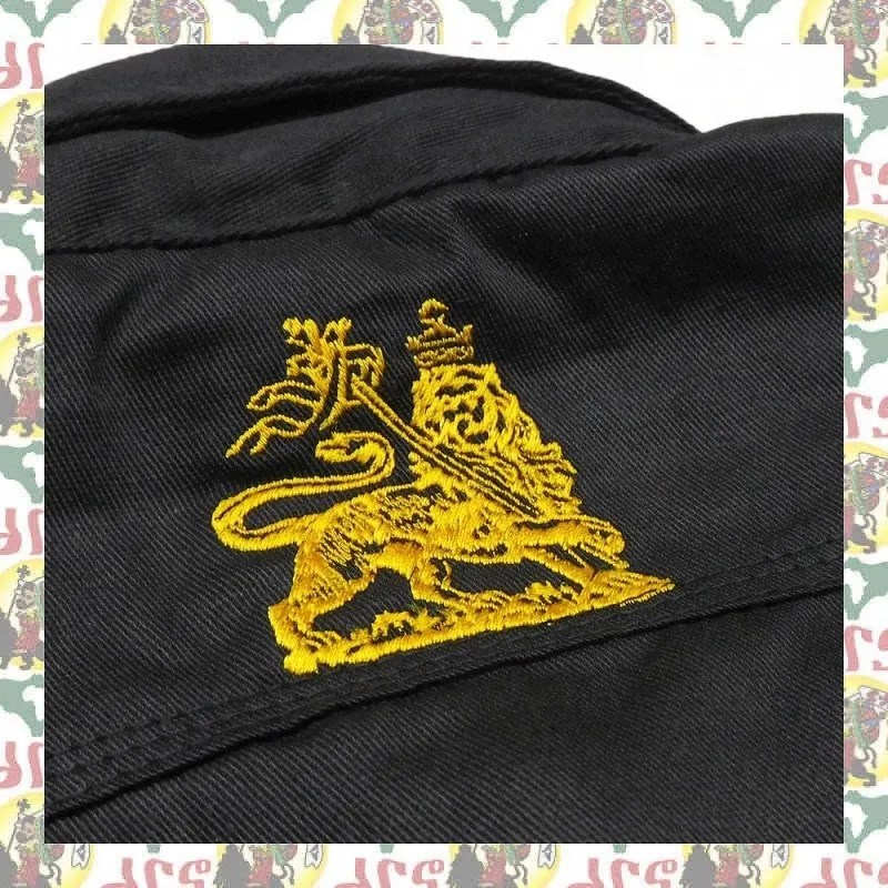 新品 訳あり品）Size L【drs】刺繍 入り長袖シャツ Emperor Haile Selassie レゲエ ラスタ ハイレセラシエ一世_画像7