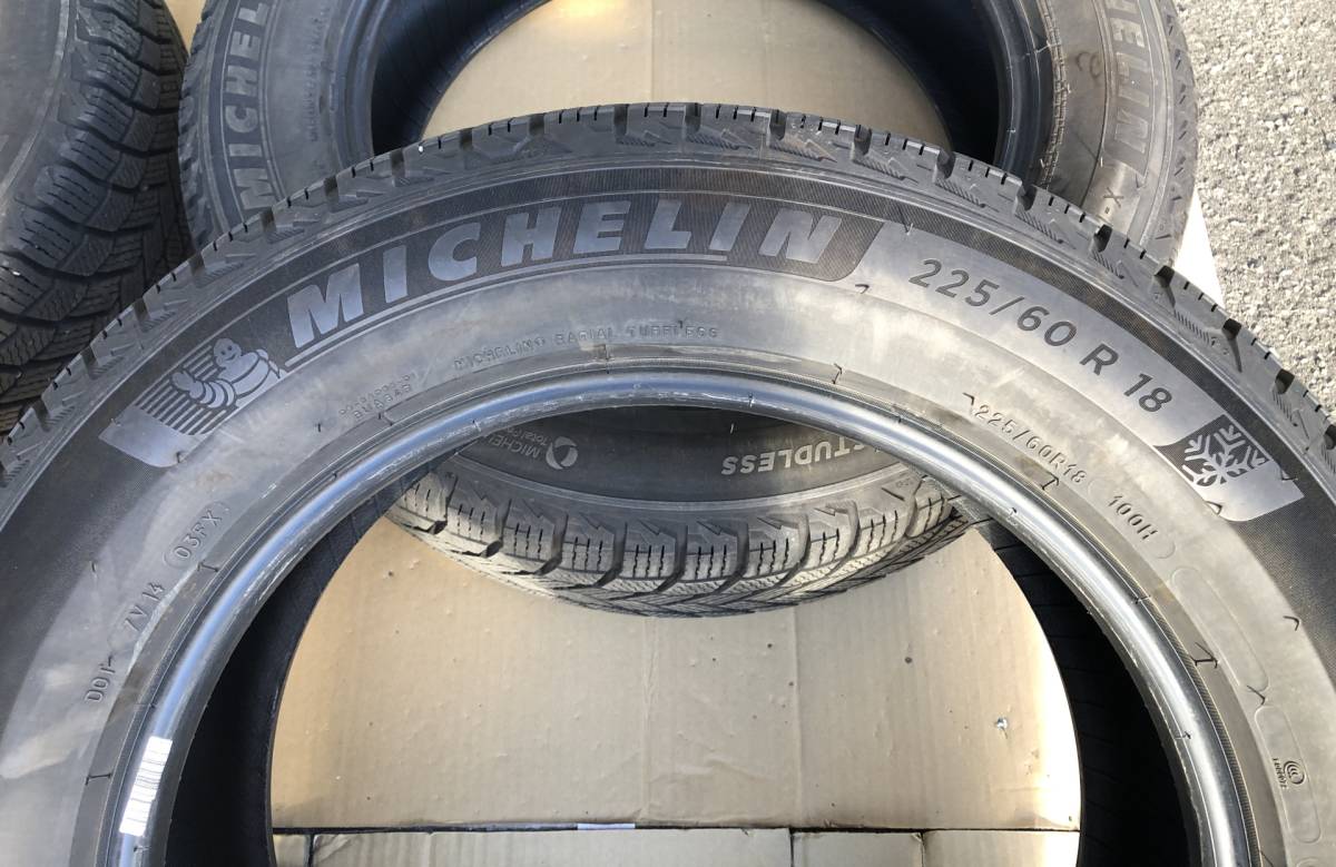 MICHELIN X-ICE SNOW 225/60R18 100H スタッドレスタイヤ 中古4本セット ミシュラン 中古品_画像2