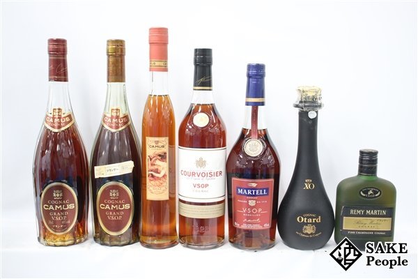 ◆1円～ ブランデー7本セット カミュ グランド VSOP 700ml×2 クルボアジェ VSOP スリム 700ml カミュ ベル 350ml 等_画像1