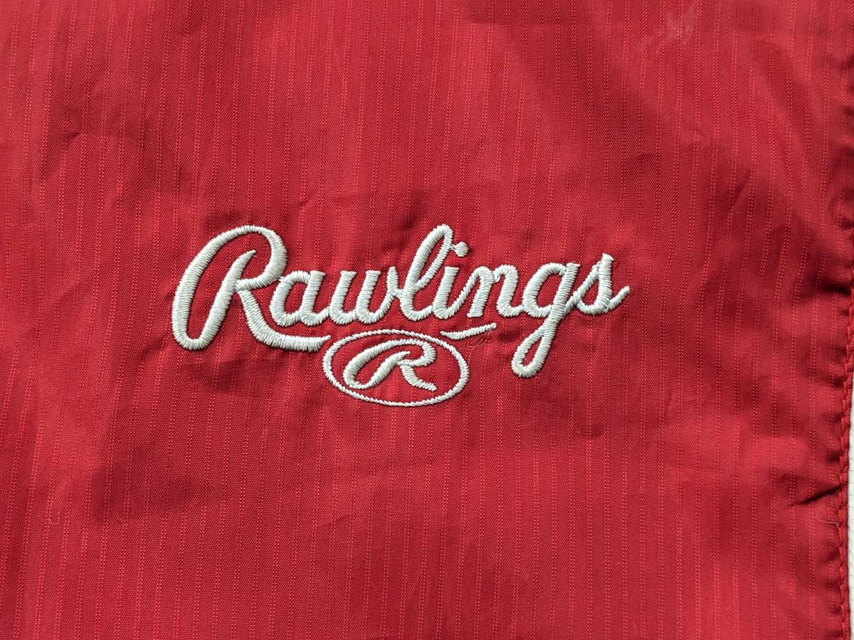 Rawlings/ローリングス/アシックス/ハーフジップウィンドブレーカー/トレーニングウェア/フロント刺繍ロゴ×バックプリント/SIZE L_画像3