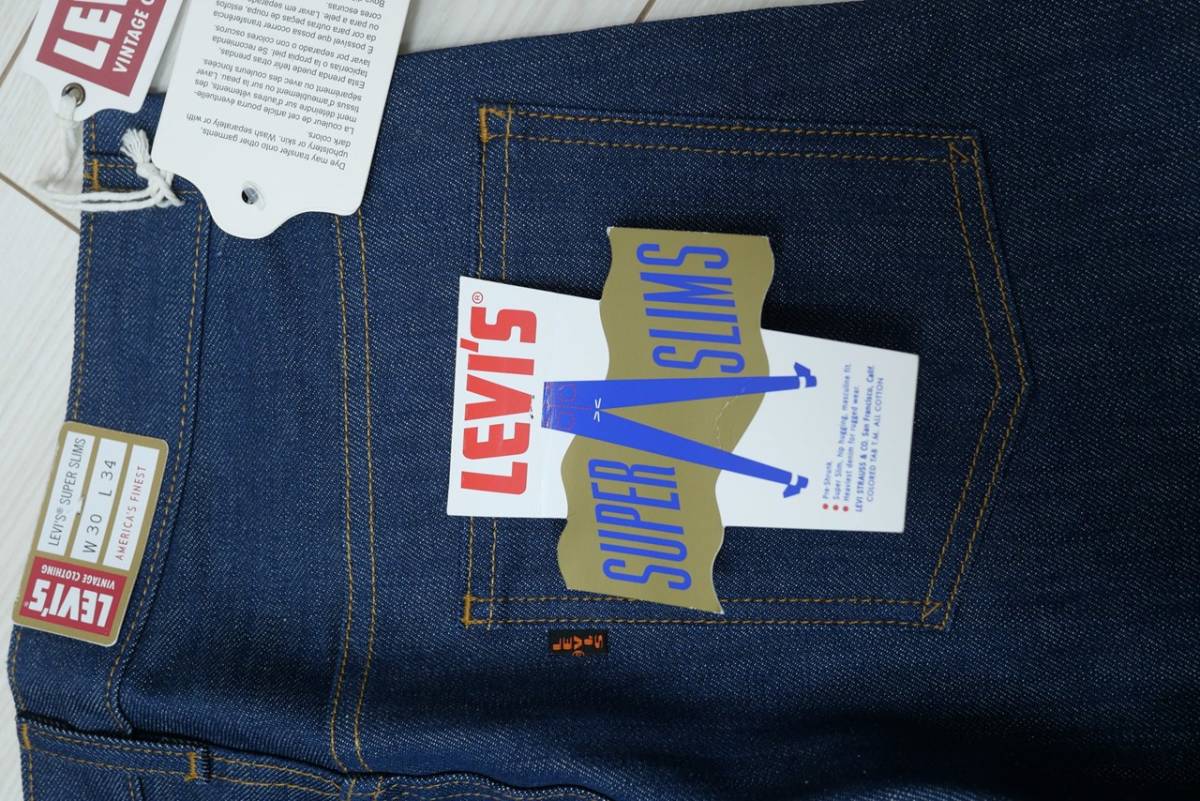 新品リーバイス36060-0002 W30 LVC 1965モデル 606 SUPER SLIM RIGID リジッド BIG-E LEVI'S VINTAGE CLOTHING ブルガリア製_画像5