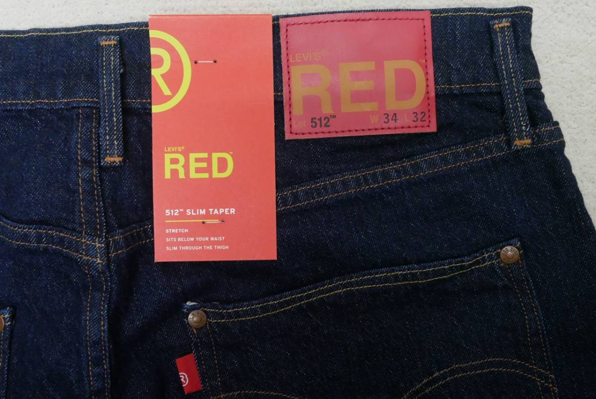 新品リーバイスA2693-0000 W34 Levi's Red LR 512 スリムテーパー THUNDER WEATHER インディゴ・リンス（濃紺） ストレッチデニム_画像5