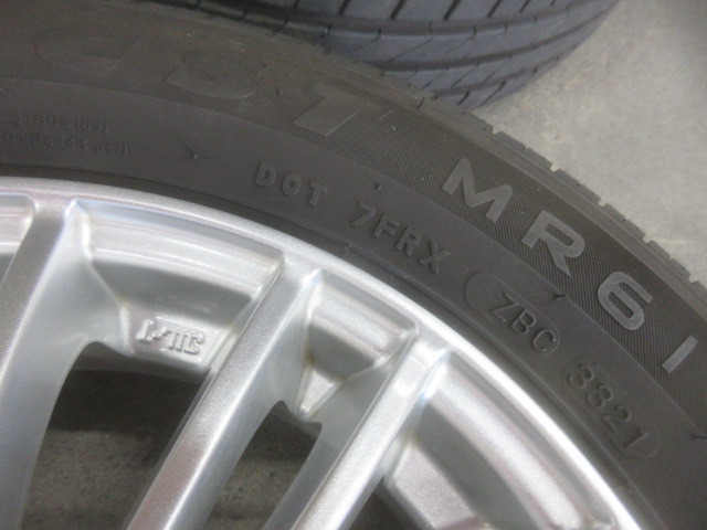 社外 フィン？ アルミ ホイール 13インチ 13X4J +43 4H PCD100・2021年製 155/65R13 タイヤ付 4本 L235Sエッセの画像4