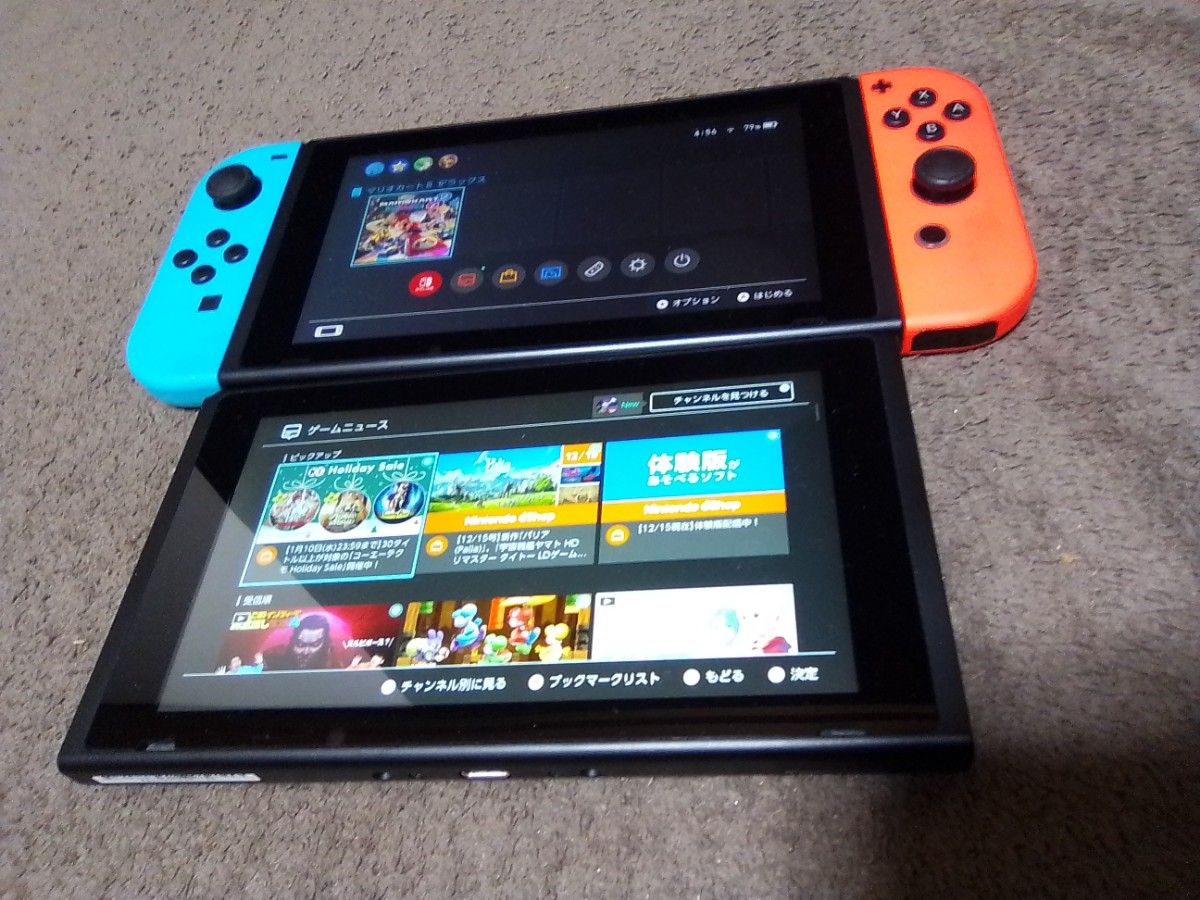スイッチ本体2台セット【ジョイコングリップ欠品】と あつまれ スイッチ本体2台セット【ジョイコングリップ欠品】と あつまれ