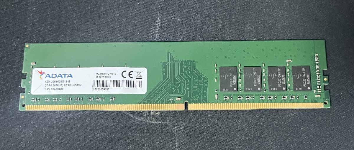 ADATA DDR4-2666 8GB 1枚 デスクトップメモリ AD4U266638G19_画像1