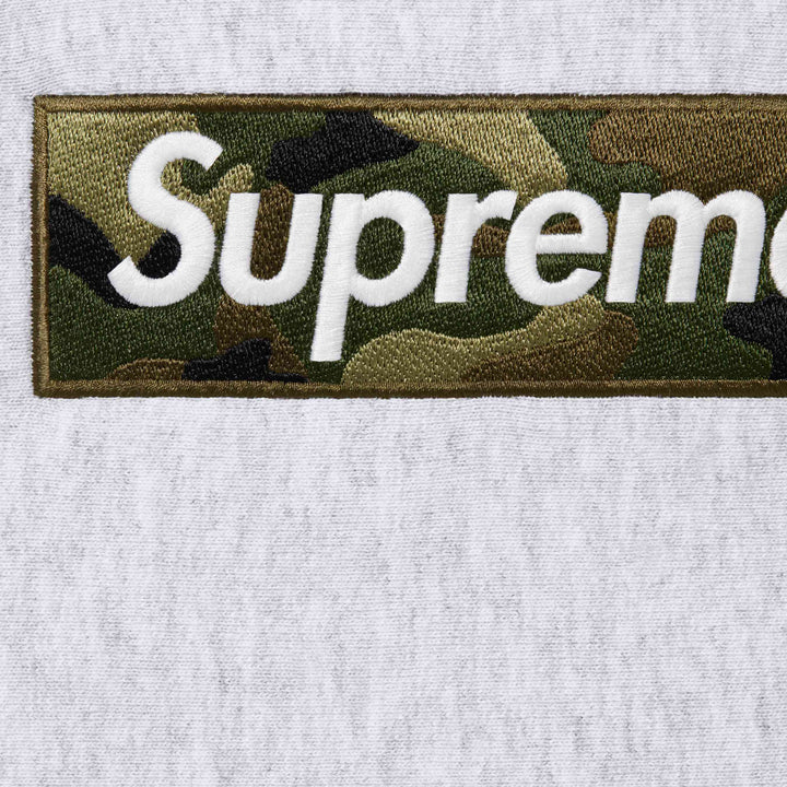 新品 L Supreme Box Logo Hooded Sweatshirt Ash Grey 23 FW Camo Large ボックス ロゴ アッシュ グレー カモ 2023 パーカー_画像2