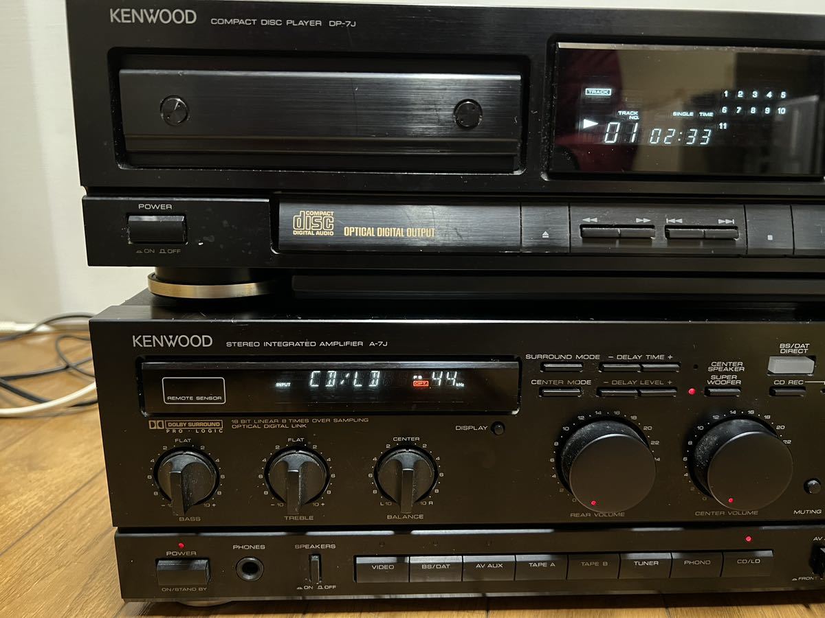 Kenwood 7j コンポ DP-7J A-7J CD デッキ ジャンク(システムコンポ