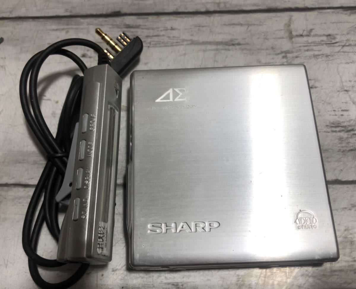 23M12-121N：MD-DS70-S MDプレーヤー本体+リモコンのみ Auvi SHARP シャープ 動作OK_画像2