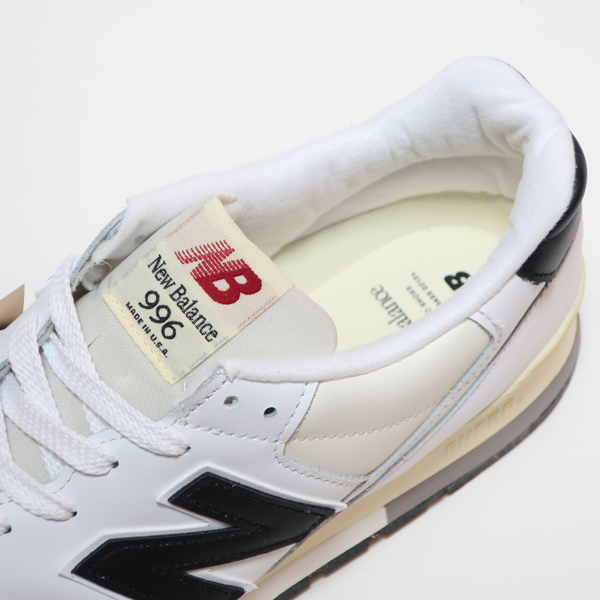 NEW BALANCE U996TC US10 28cm WHITE/IVORY LEATHER MADE IN USA ( ニューバランス 996 ホワイト/アイボリー 白 レザー アメリカ製 )_画像7