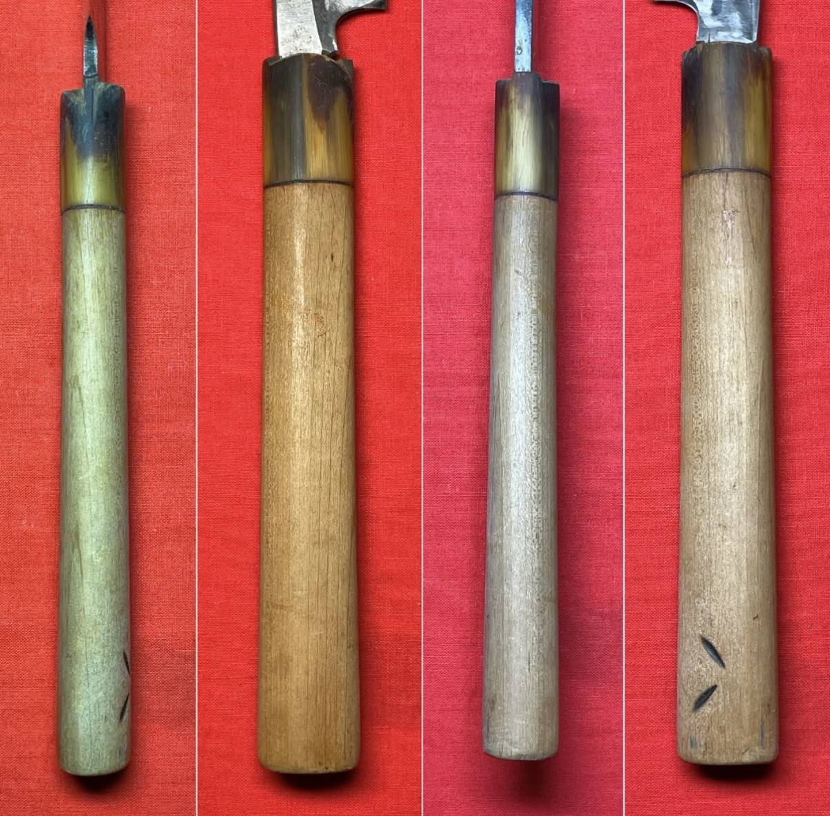 【包丁】刃渡約31.3㎝ 重量約15g 柳葉包丁 和食 職人 業務用 プロ 日本製 Japan knife 高級 料亭 日本料理 専門店 和包丁 料理人 現状品_画像5