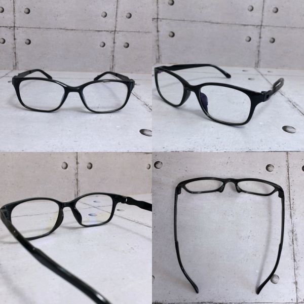 +3.0 blue light cut farsighted glasses leading sini Agras glasses men's lady's UV cut we Lynn ton square full rim man woman black 