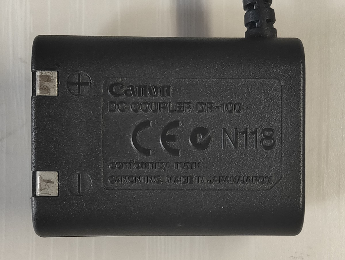Canon キャノン バッテリーチャージャーCOMPACT POWER ADAPTER CA-PS100　アダプター DC COUPLER DR-100　電源コード　自宅長期保管品_画像4