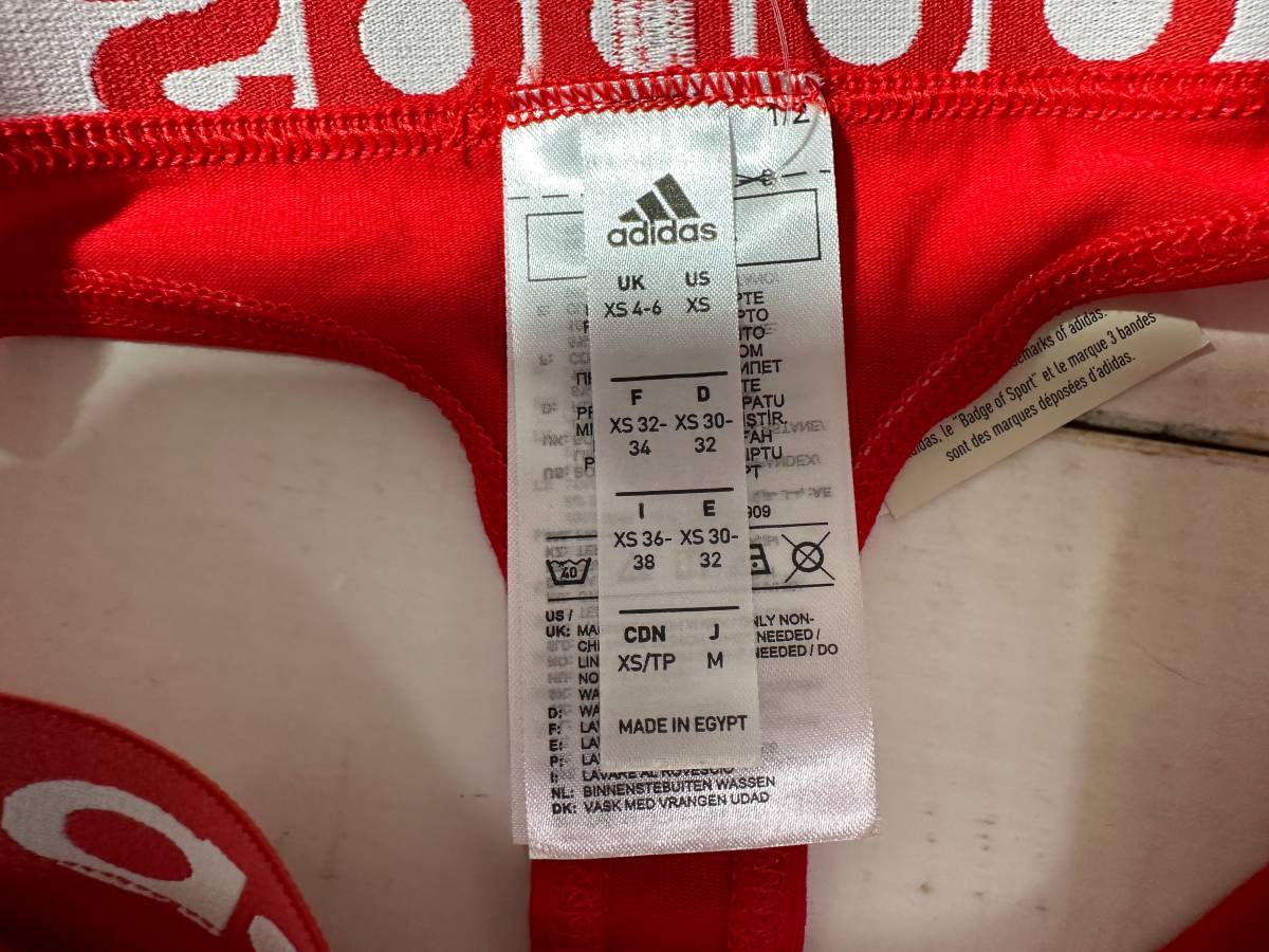 【即決】adidas アディダス レーシングショーツ(インナー用) 女性用 Tバック 下着 ブルマ tape Red 海外XS_画像7