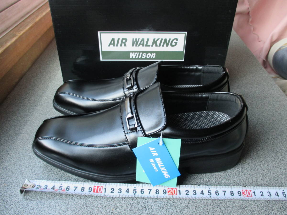 くつ　1足　新品・未使用　AIR WALKING　Wilson　サイズ27　色：黒　軽量ビジネス　クリップ性　クッション性　安定性　軽量性抜群_くつ　靴　シューズ　ウィルソン　ビジネス
