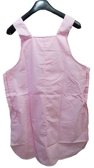 CH1018-5* new goods man and woman use apron simple wide pocket Ran type long height child care nursing nursing nurse free size pink postage 200 jpy 