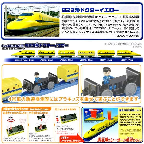 新品 プラレール いっぱいつなごう 923形 ドクターイエロー 6両編成 LEDライト タカラトミー 試験車両 プラキッズ TAKARATOMY 送料950円～_商品説明