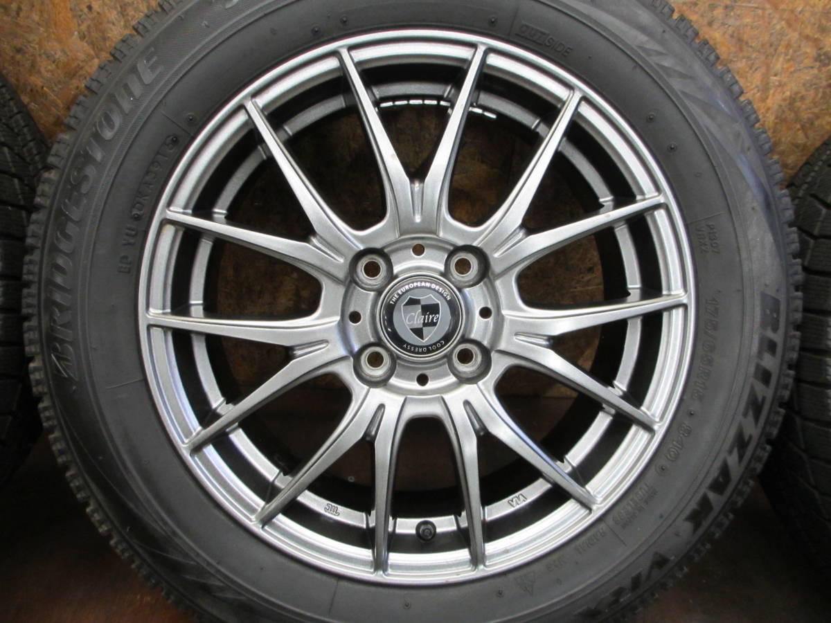 ★CLAIRE MESH + スタッドレス BRIDGESTONE BLIZZAK VRX 175/65R15 4本セット[アクア ヤリス シエンタ ノート フリード フィット スイフト]_画像4