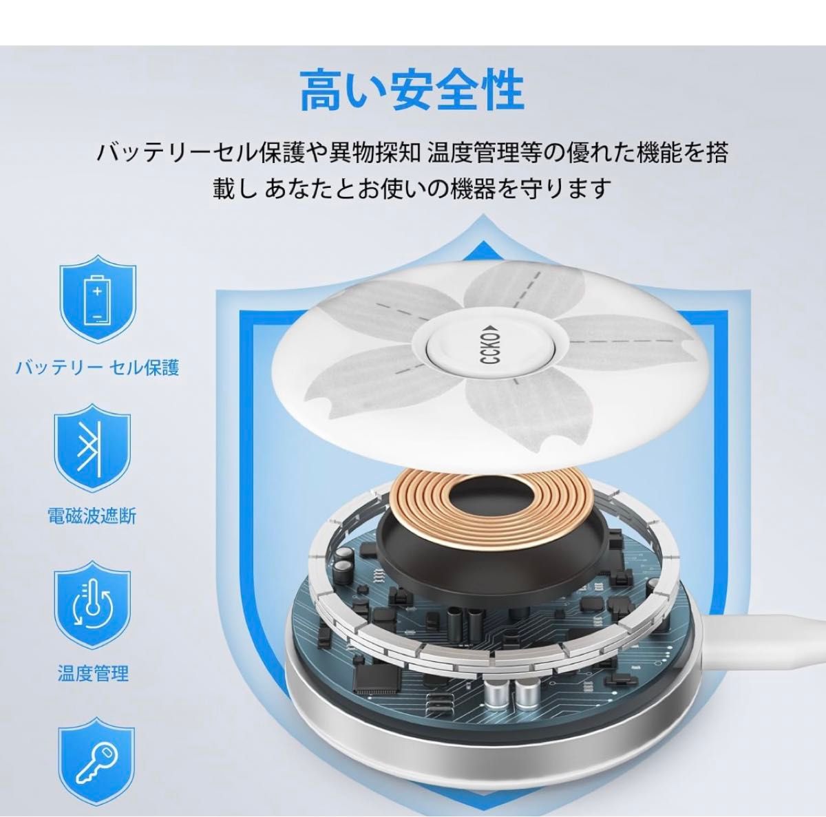 磁気 ワイヤレス 充電器 最大15ワット 急速充電 多機種対応 コンパクト