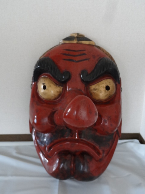 天狗 お面 木彫り 特大 巨大 高さ約62cm ×幅約40cm×奥行き48cm 天狗 お面 木彫り 特大 巨大 高さ約62cm ×幅約40cm×奥行き48cm