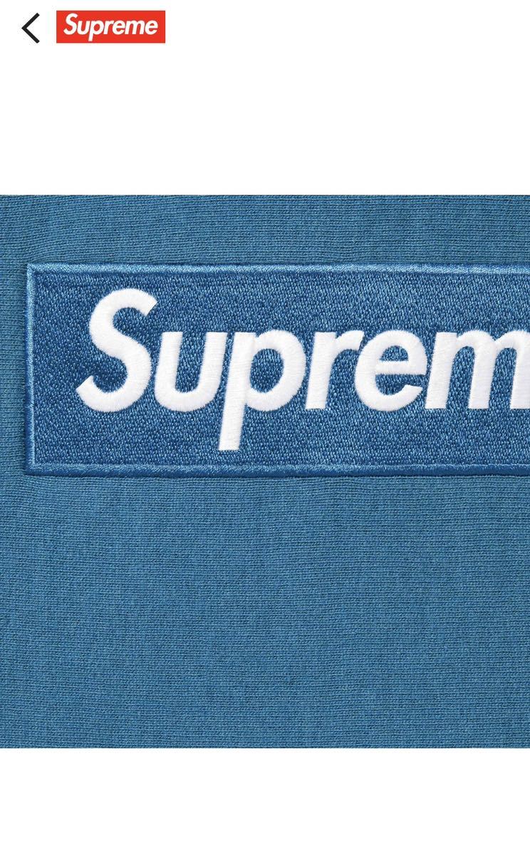 23FW 国内正規品！Supreme Box Logo Hooded Sweatshirt　Blue　Mサイズ 　青 ボックスロゴ フ―デッドスエッットシャツ ブルー_画像2