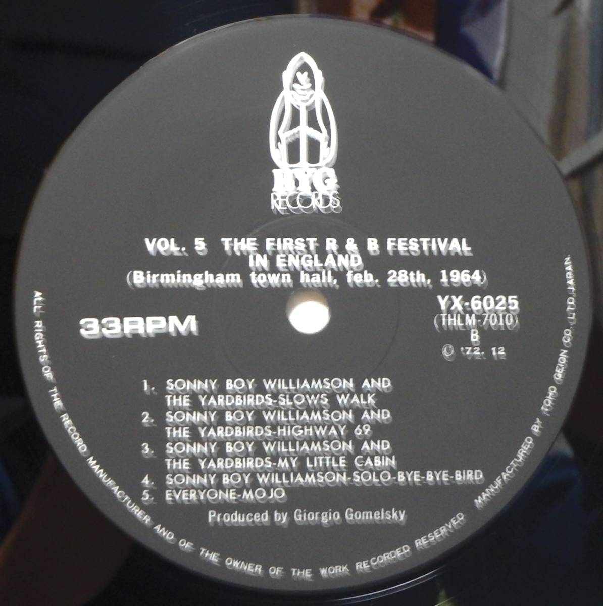 【VPS124】V.A.「Faces And Places Vol.5 - The First R&B Festival In England (バーミンガム・タウン・ホール)」, 72 JPN 初回盤_画像5