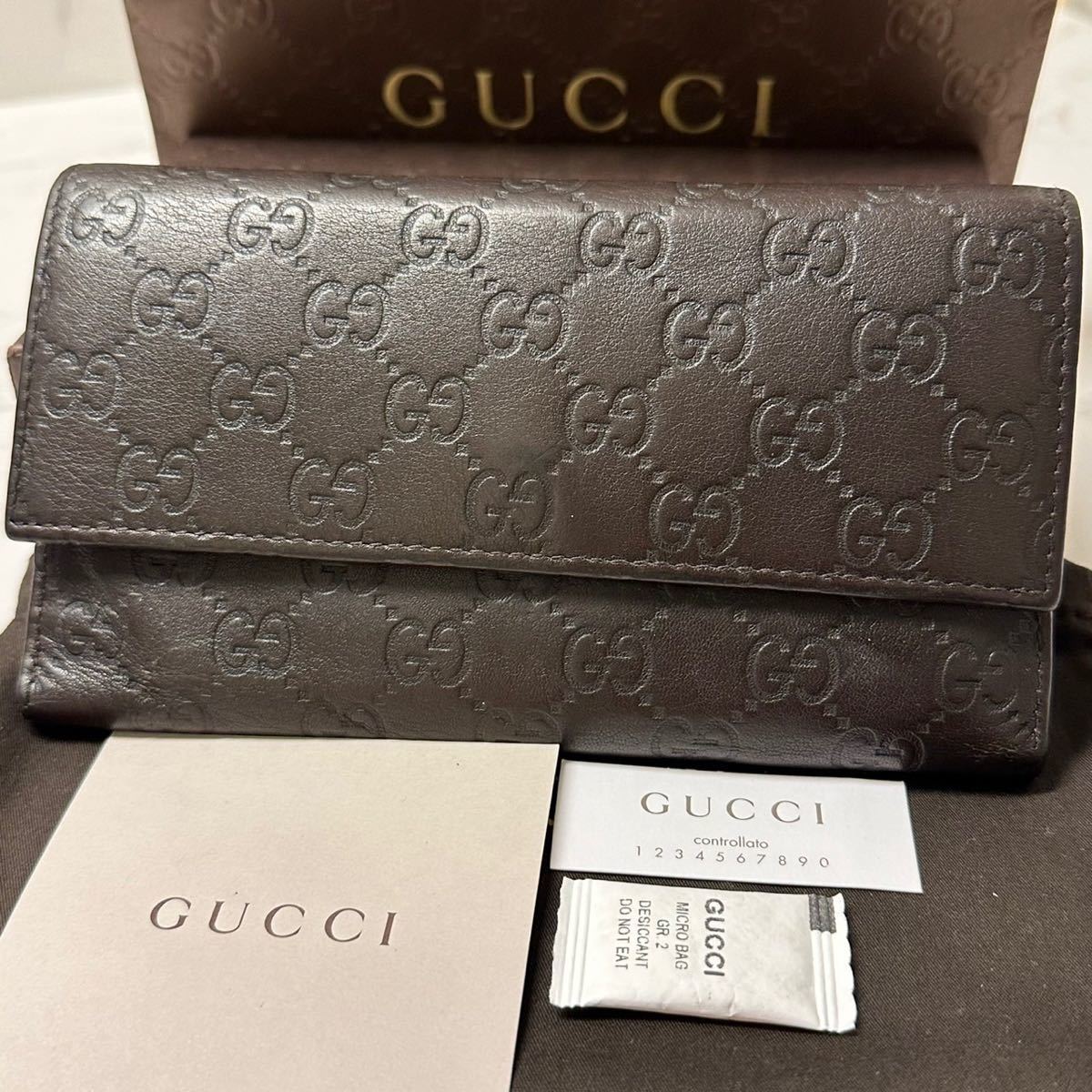 グッチ　GUCCI 財布　長財布　シマレザー　レディース