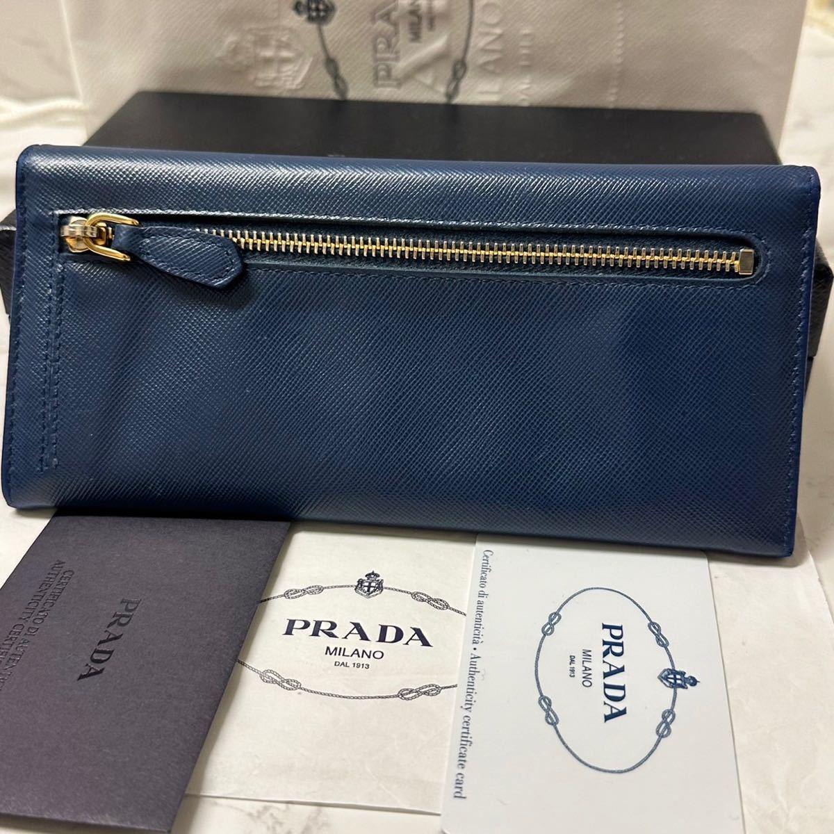 プラダ PRADA 財布 長財布 サフィアーノレザー バイカラー｜Yahoo