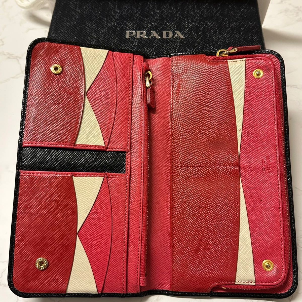 プラダ PRADA 財布 長財布 バイカラー レディース|Yahoo!フリマ プラダ PRADA 財布 長財布 バイカラー レディース|Yahoo!フリマ