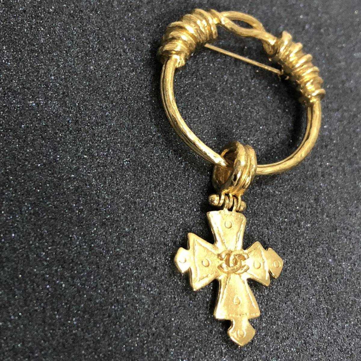  Chanel Vintage брошь 94P Cross ( труба MN64 B35 )