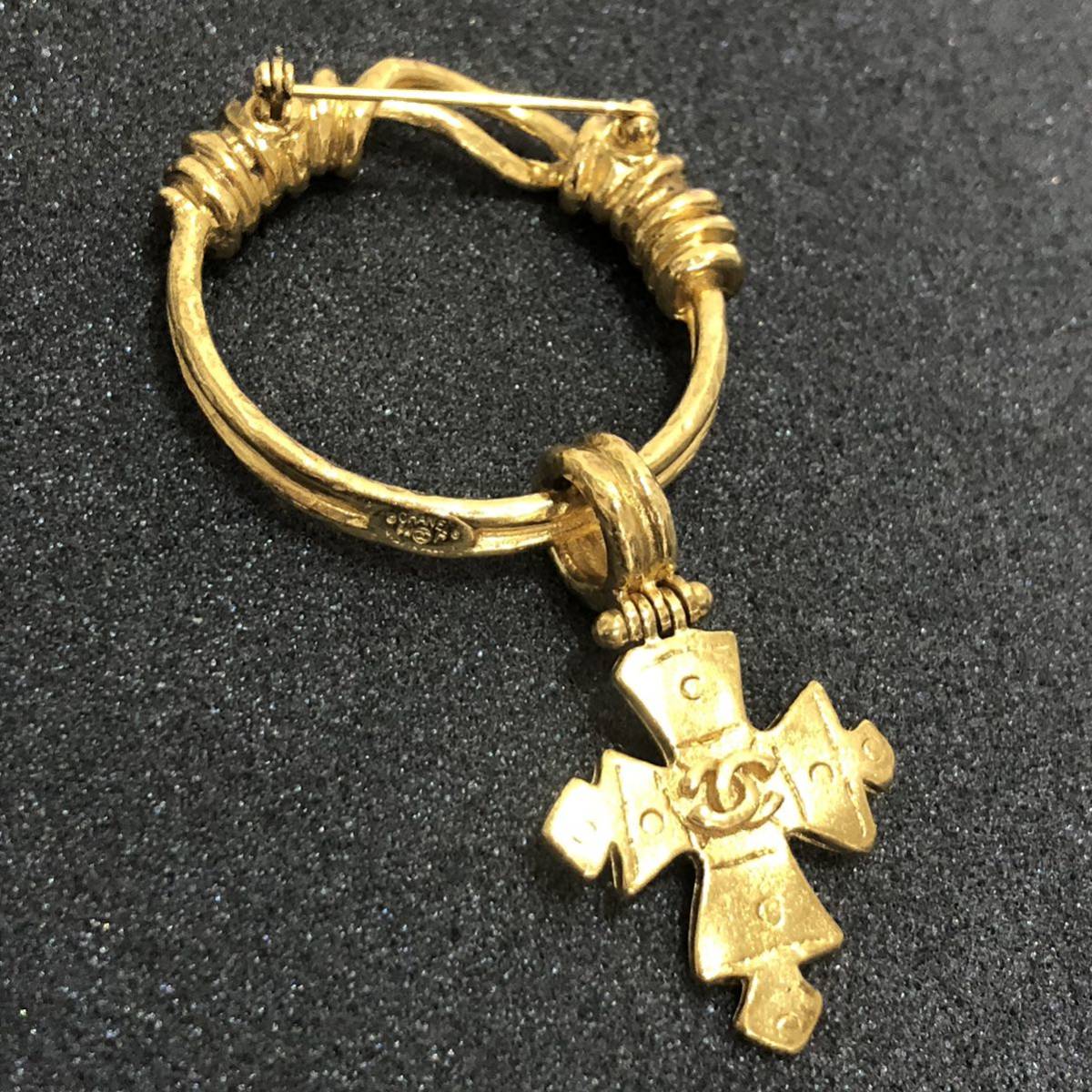  Chanel Vintage брошь 94P Cross ( труба MN64 B35 )