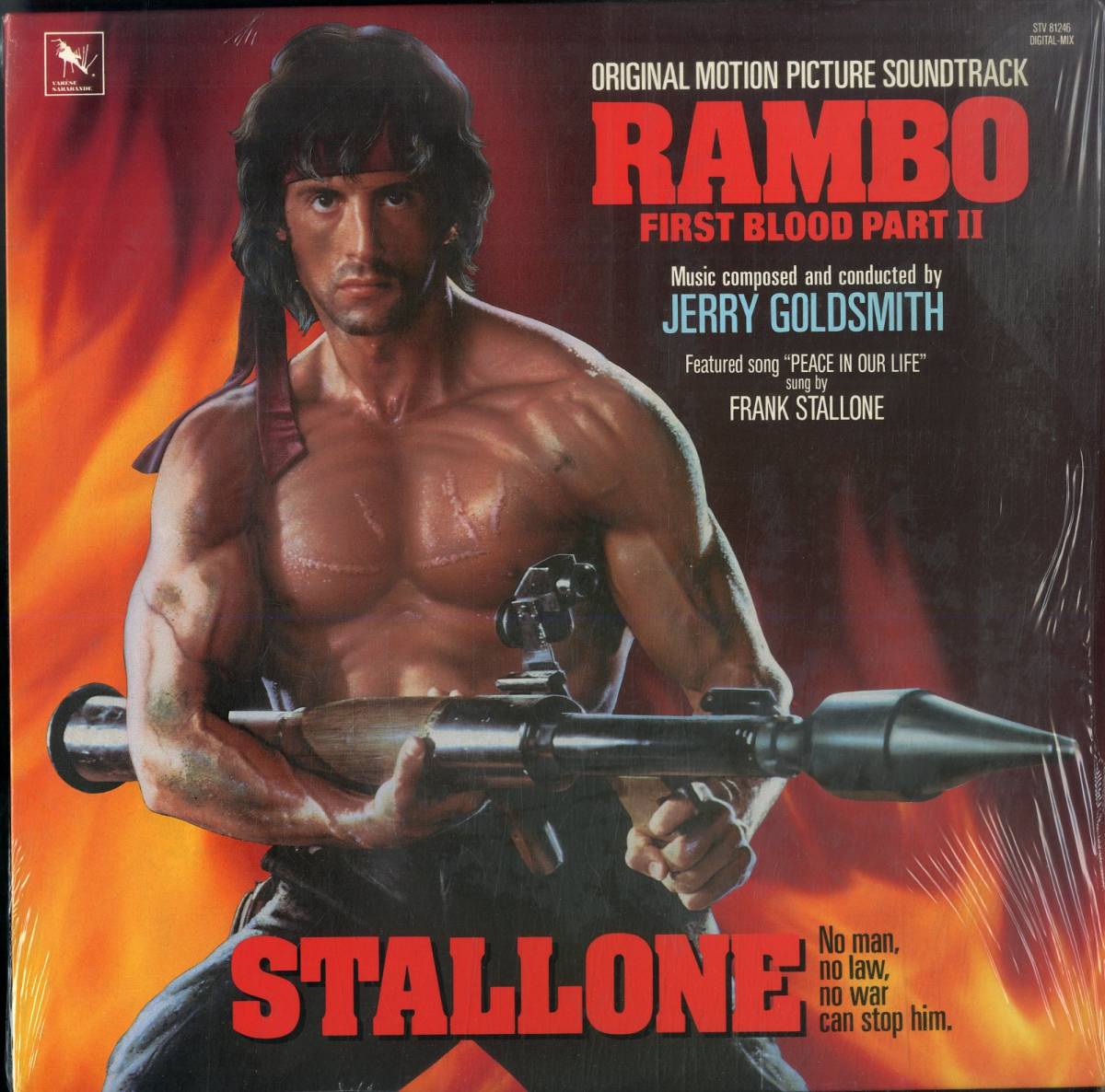 A00576052/LP/ジェリー・ゴールドスミス (音楽)「Rambo: First Blood Part II ランボー 怒りの脱出 OST (1985年・STV-81246・サントラ)」_画像1